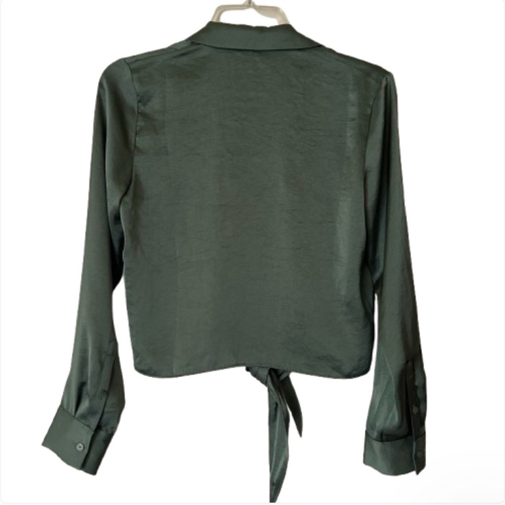 Aritzia Wilfred Tie Front Blouse Size XS - Picture 3 of 5